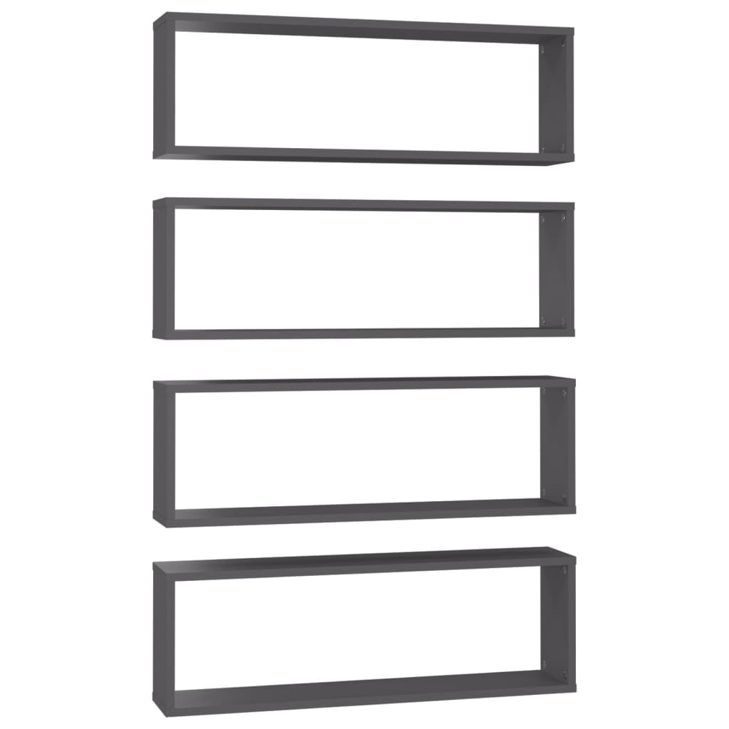 8720286595312_a_en_hd_1 vidaXL Wall Cube Shelves 4 pcs Grey 80x15x26.5 cm Engineered Wood - Image 2