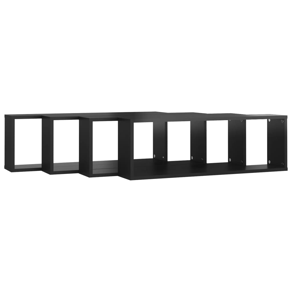 8720286595466_g_en_hd_2 vidaXL Wall Cube Shelves 4 pcs High Gloss Black 80x15x26.5cm Engineered Wood - Image 4