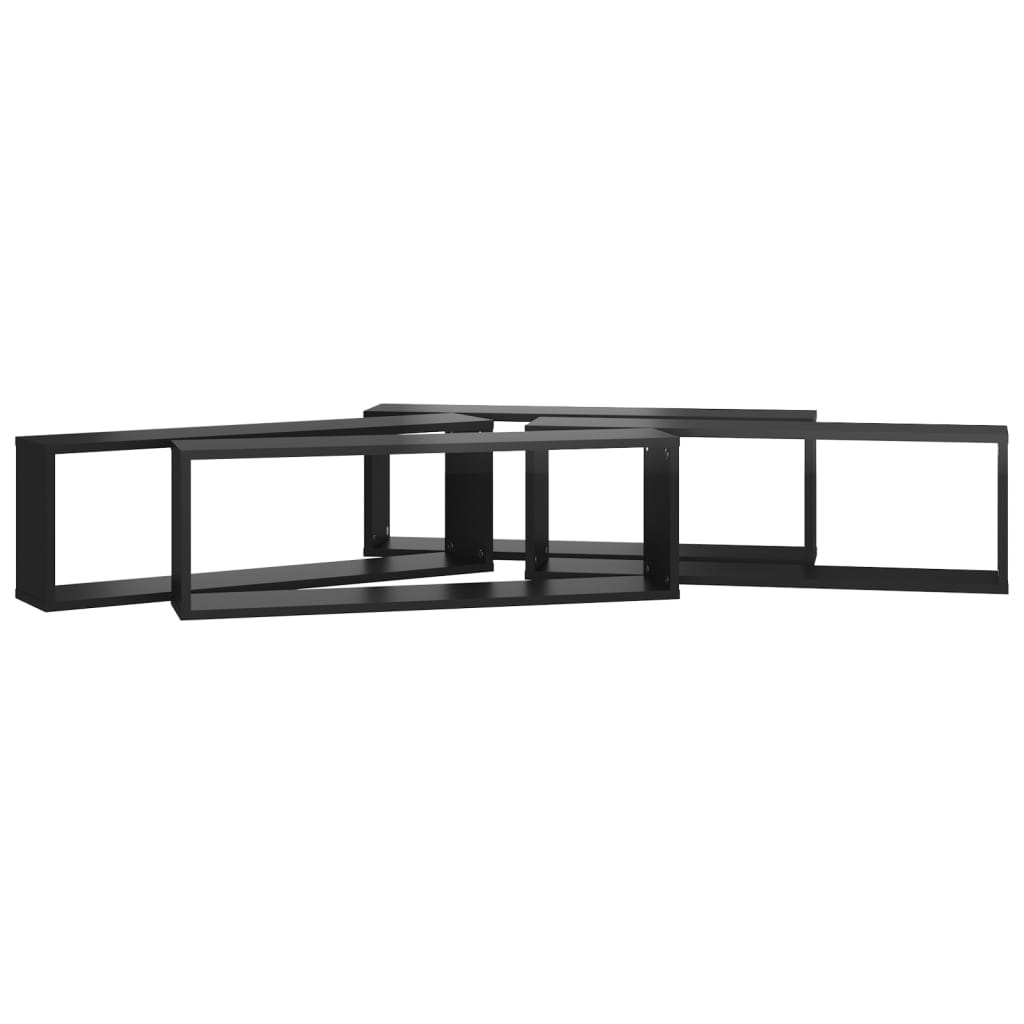 8720286595466_g_en_hd_3 vidaXL Wall Cube Shelves 4 pcs High Gloss Black 80x15x26.5cm Engineered Wood - Image 5