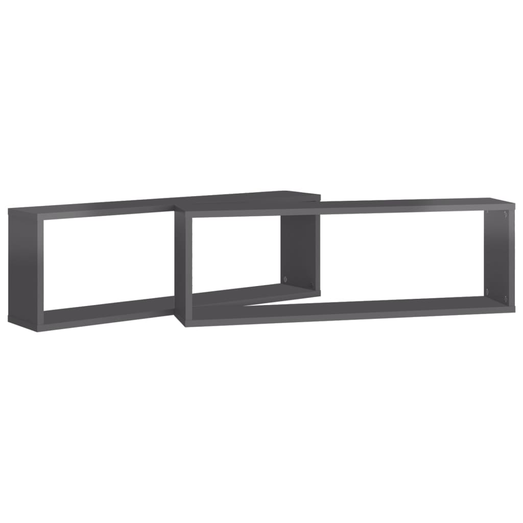8720286595480_g_en_hd_3 vidaXL Wall Cube Shelves 2 pcs High Gloss Grey 80x15x26.5 cm Engineered Wood - Image 5