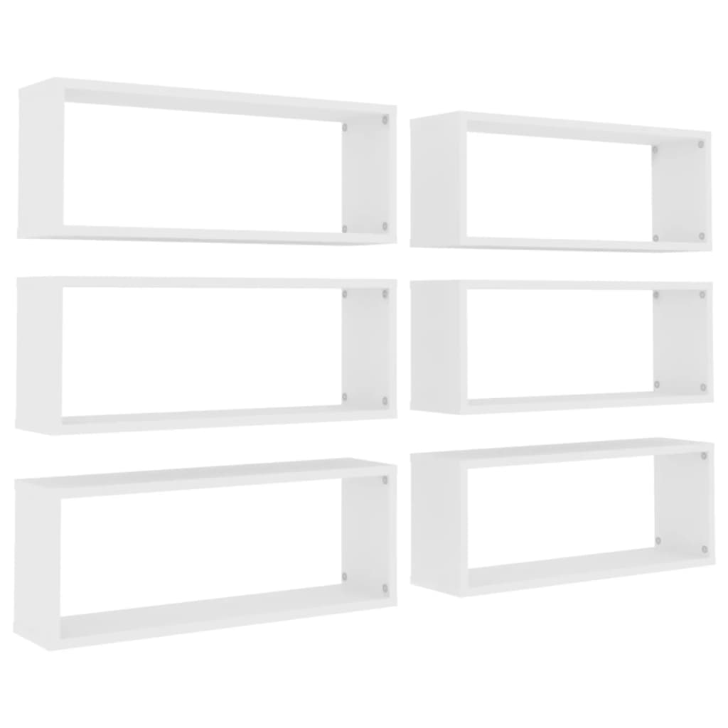 8720286595534_a_en_hd_1 vidaXL Wall Cube Shelves 6 pcs White 60x15x23 cm Engineered Wood - Image 2