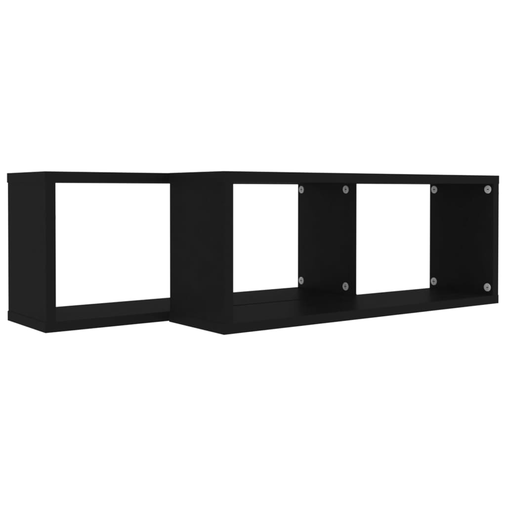 8720286595541_g_en_hd_5 vidaXL Wall Cube Shelves 2 pcs Black 60x15x23 cm Engineered Wood - Image 7