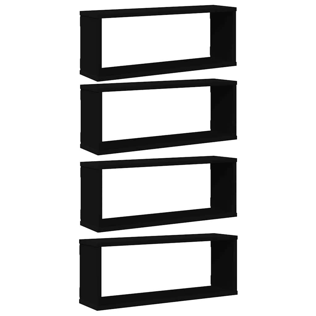 8720286595558_a_en_hd_1 vidaXL Wall Cube Shelves 4 pcs Black 60x15x23 cm Engineered Wood - Image 2