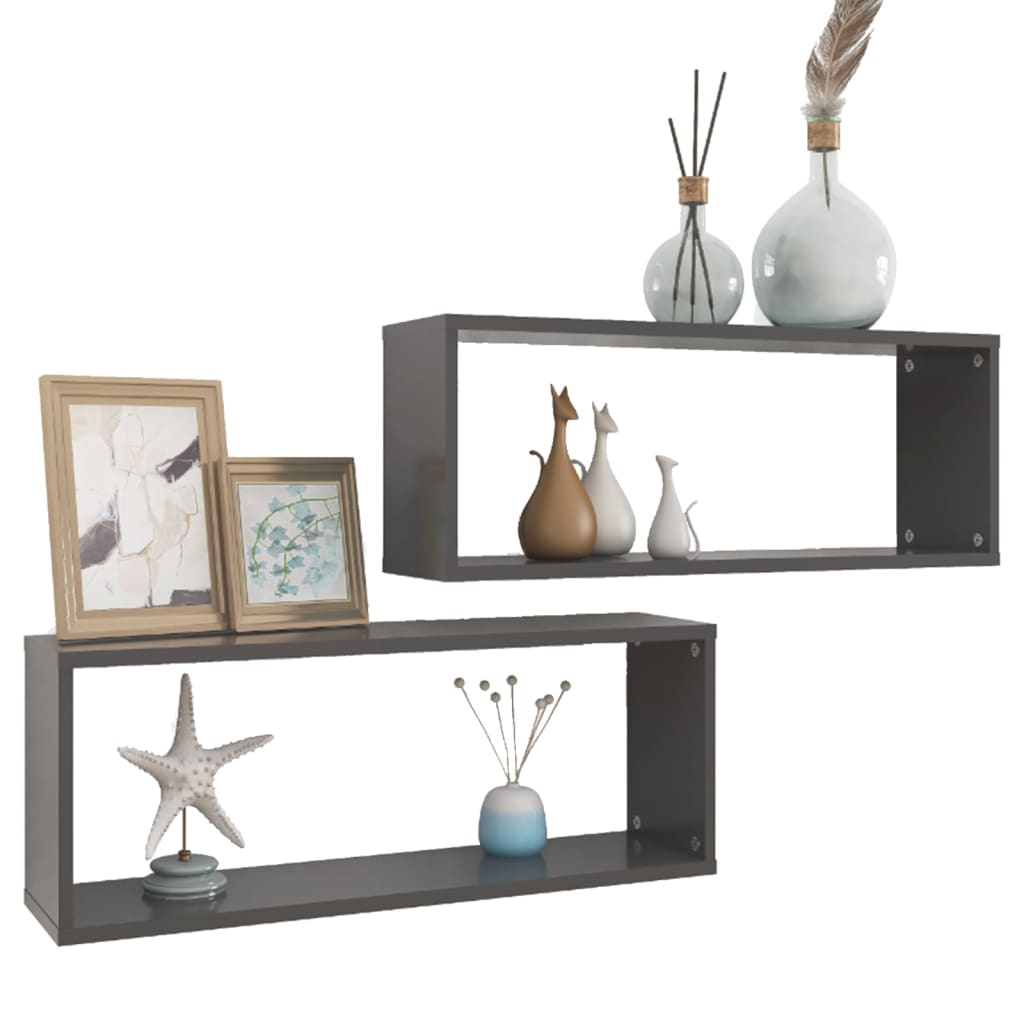 8720286595572_g_en_hd_1 vidaXL Wall Cube Shelves 2 pcs Grey 60x15x23 cm Engineered Wood - Image 3
