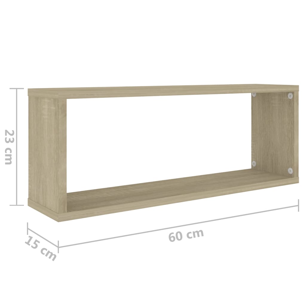 8720286595602_g_en_hd_7 vidaXL Wall Cube Shelves 2 pcs Sonoma Oak 60x15x23 cm Engineered Wood - Image 9