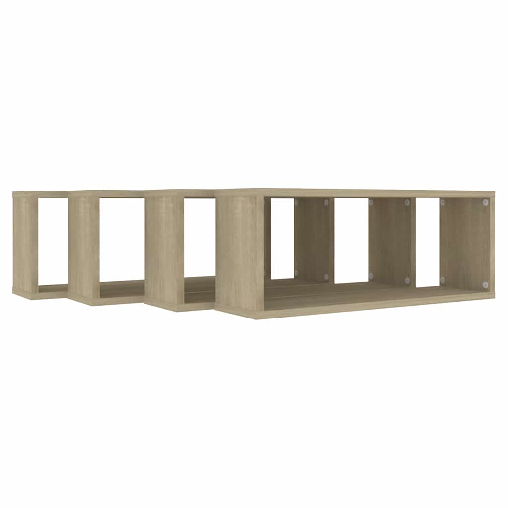 8720286595619_g_en_hd_5 vidaXL Wall Cube Shelves 4 pcs Sonoma Oak 60x15x23 cm Engineered Wood - Image 7