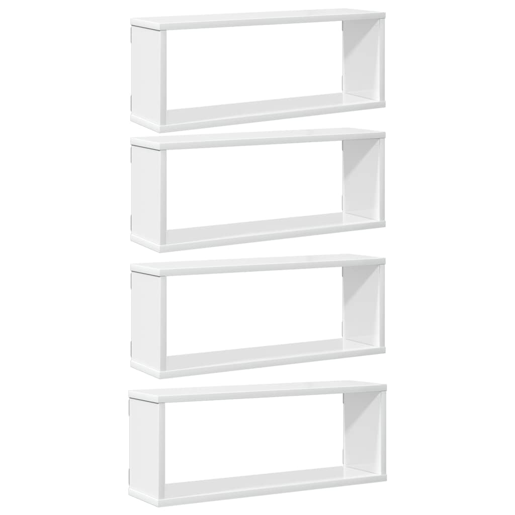 8720286595701_a_en_hd_1 vidaXL Wall Cube Shelves 4 pcs High Gloss White 60x15x23 cm Engineered Wood - Image 2