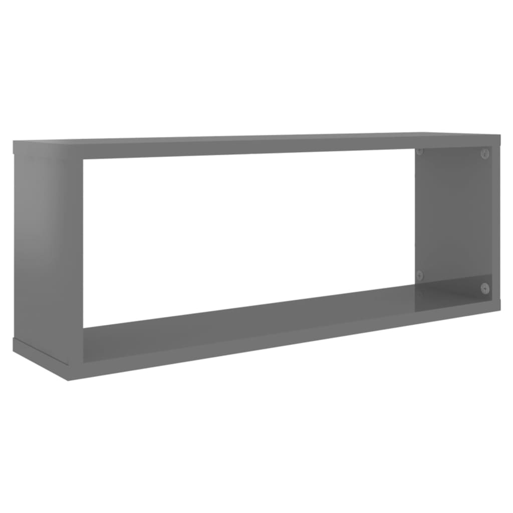 8720286595770_g_en_hd_2 vidaXL Wall Cube Shelves 6 pcs High Gloss Grey 60x15x23 cm Engineered Wood - Image 4