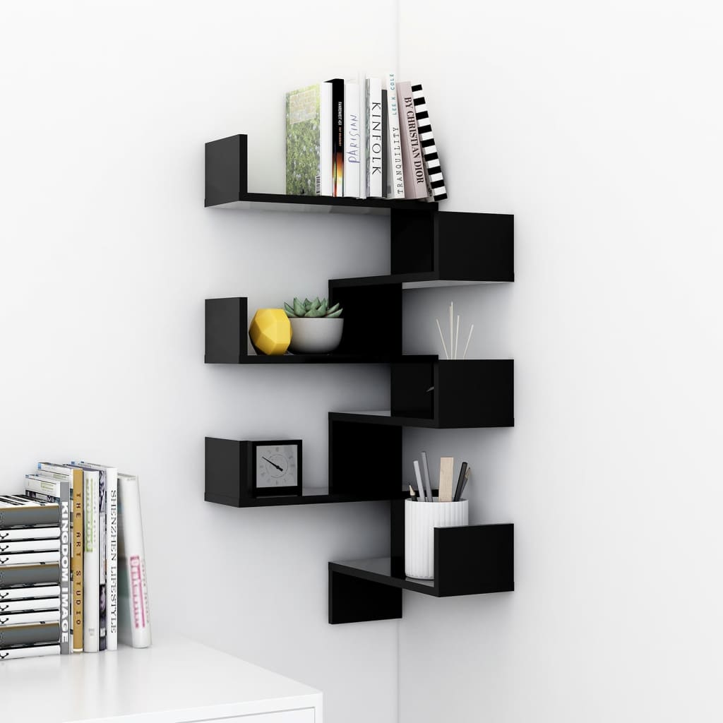 8720286596449_g_en_hd_1 vidaXL Wall Corner Shelves 2 pcs Black 40x40x50 cm Engineered Wood - Image 3