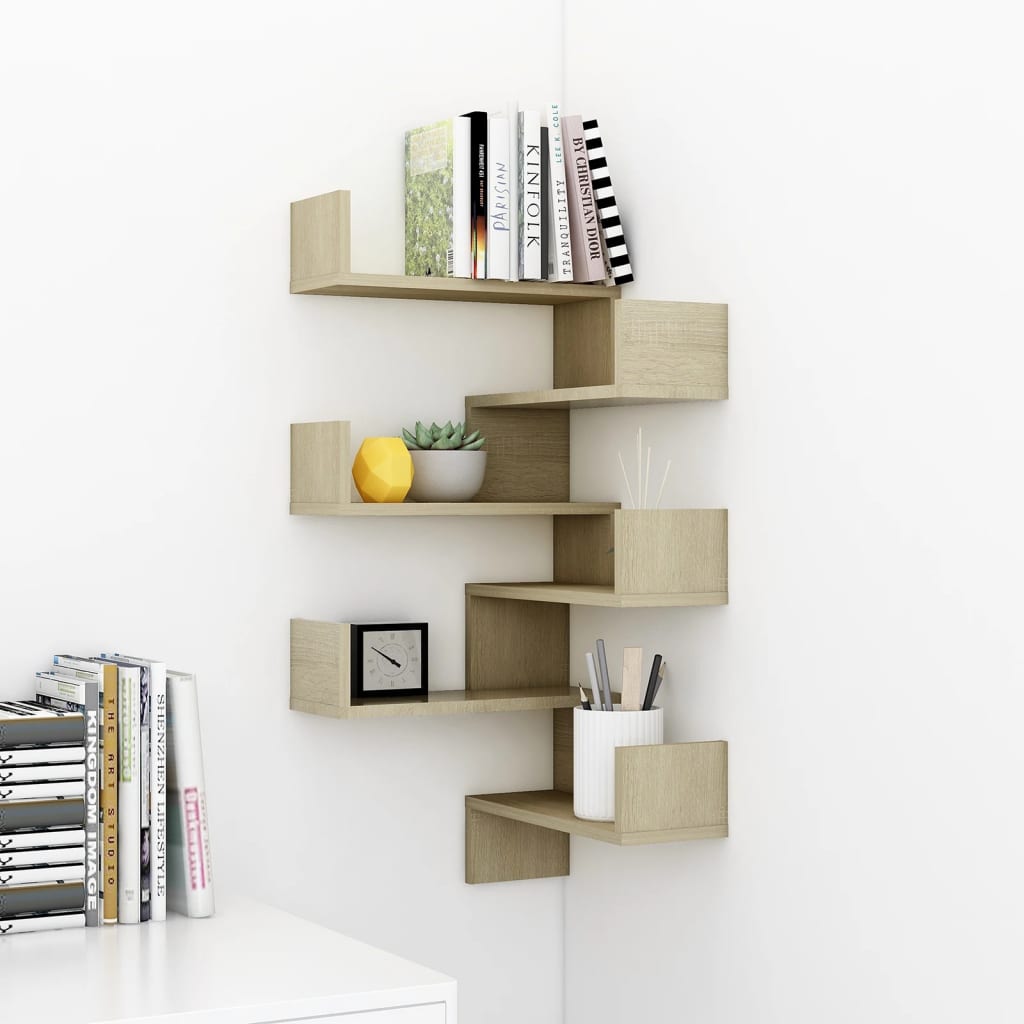 8720286596487_g_en_hd_1 vidaXL Wall Corner Shelves 2 pcs Sonoma Oak 40x40x50 cm Engineered Wood - Image 3
