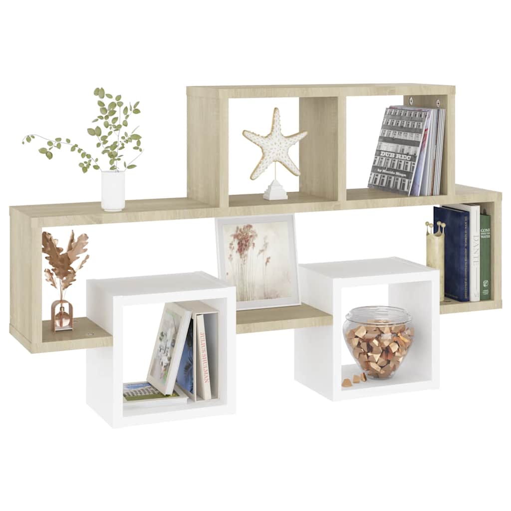 8720286596739_g_en_hd_3 vidaXL Car-shaped Wall Shelf White & Sonoma Oak 82x15x51 cm Engineered Wood - Image 5