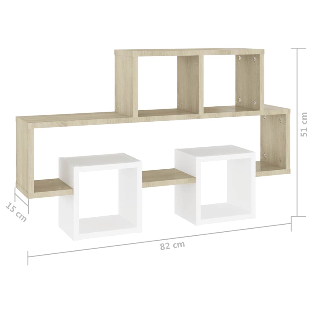 8720286596739_g_en_hd_4 vidaXL Car-shaped Wall Shelf White & Sonoma Oak 82x15x51 cm Engineered Wood - Image 6