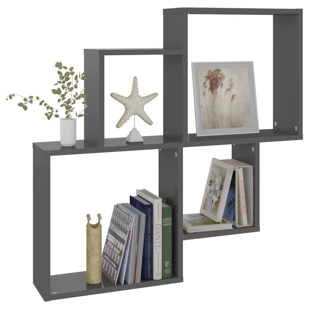 8720286596852_g_en_hd_3 vidaXL Wall Cube Shelf High Gloss Grey 80x15x78.5 cm Engineered Wood - Image 5