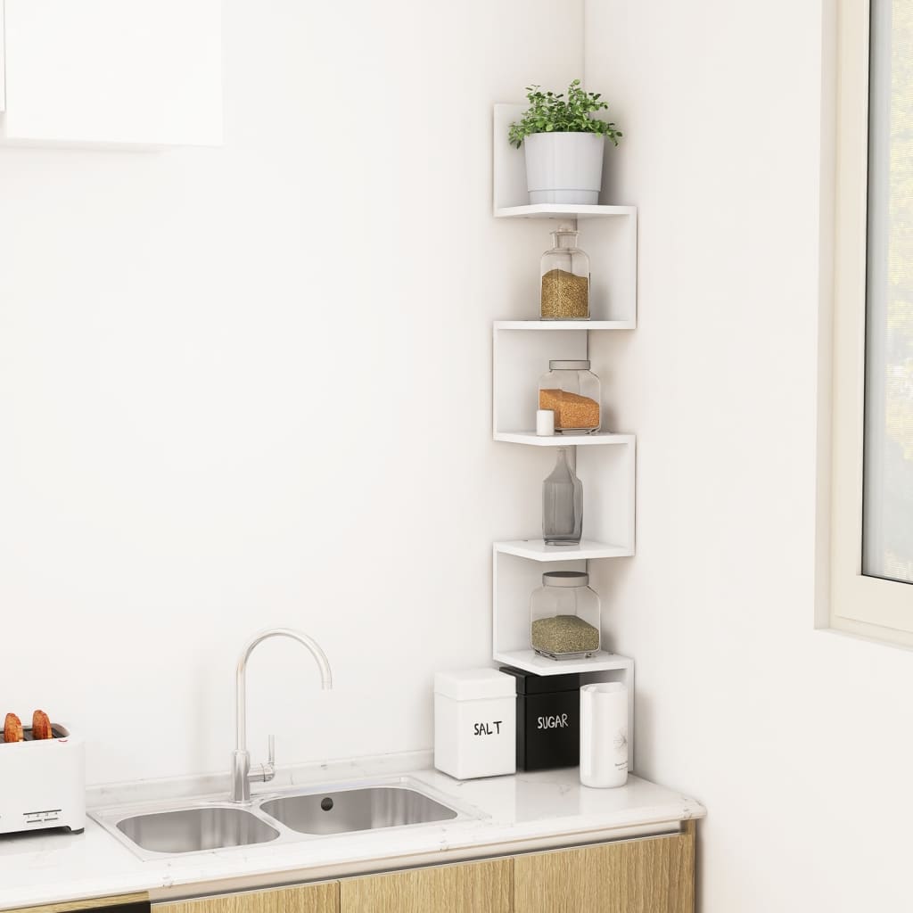 8720286596951_g_en_hd_4 vidaXL Wall Corner Shelf White 20x20x127.5 cm Engineered Wood - Image 6