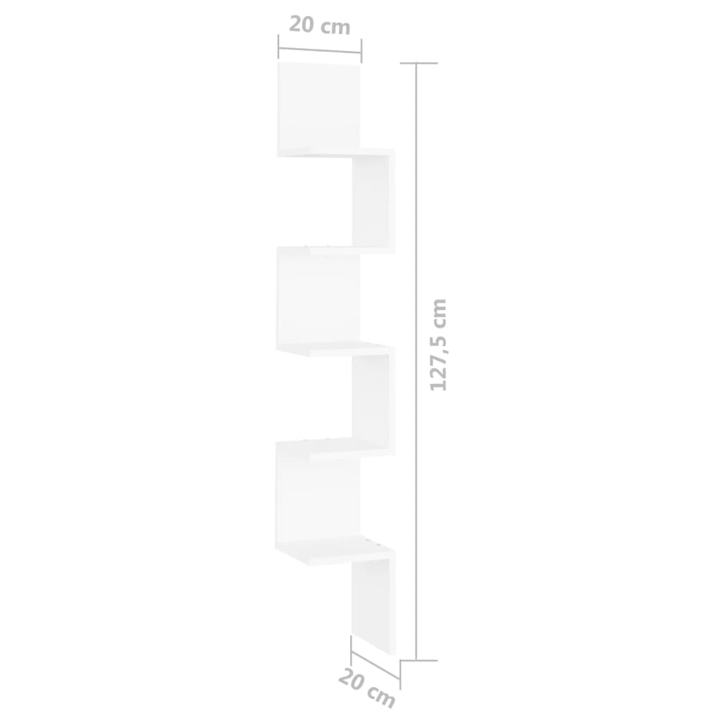 8720286596951_g_en_hd_6 vidaXL Wall Corner Shelf White 20x20x127.5 cm Engineered Wood - Image 8