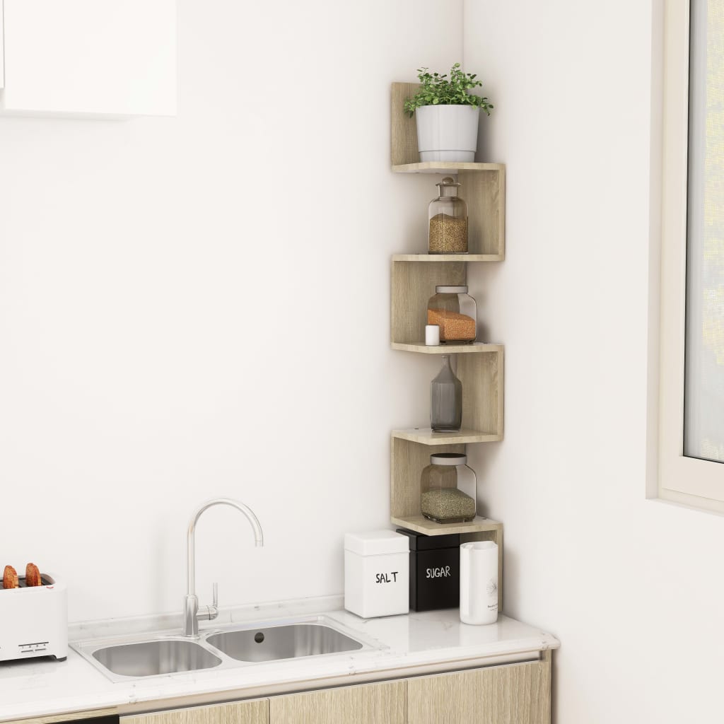 8720286596982_g_en_hd_4 vidaXL Wall Corner Shelf Sonoma Oak 20x20x127.5 cm Engineered Wood - Image 6
