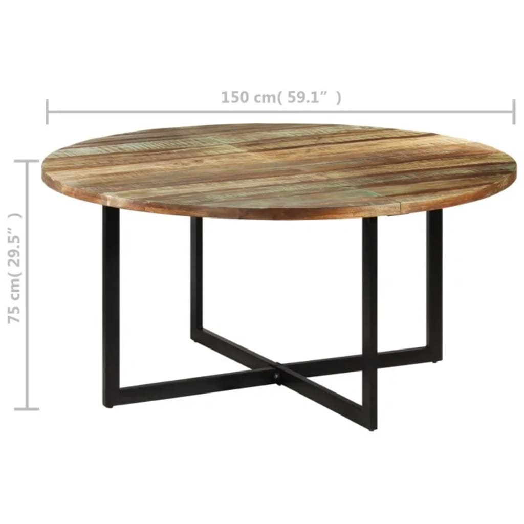 8720286602751_g_en_hd_7 vidaXL Dining Table 150x75 cm Solid Wood Reclaimed - Image 8