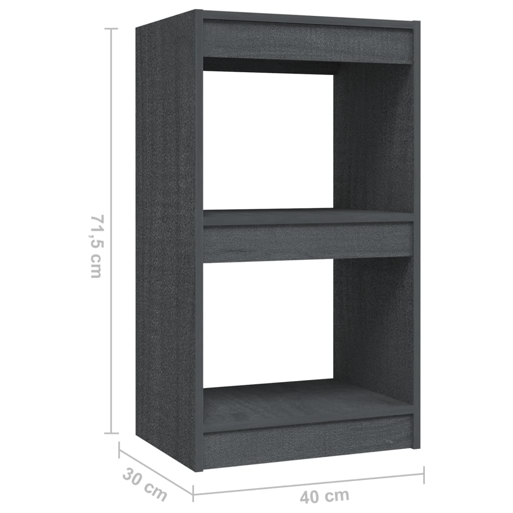 8720286608357_g_en_hd_6 vidaXL Book Cabinet Grey 40x30x71.5 cm Solid Pinewood - Image 9