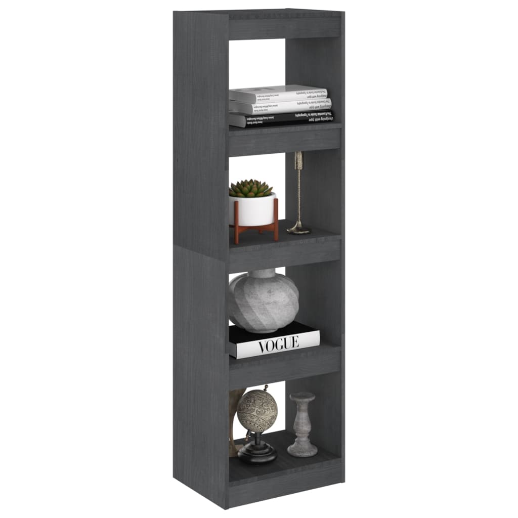 8720286608456_g_en_hd_2 vidaXL Book Cabinet Room Divider Grey 40x30x135.5 cm Pinewood - Image 5