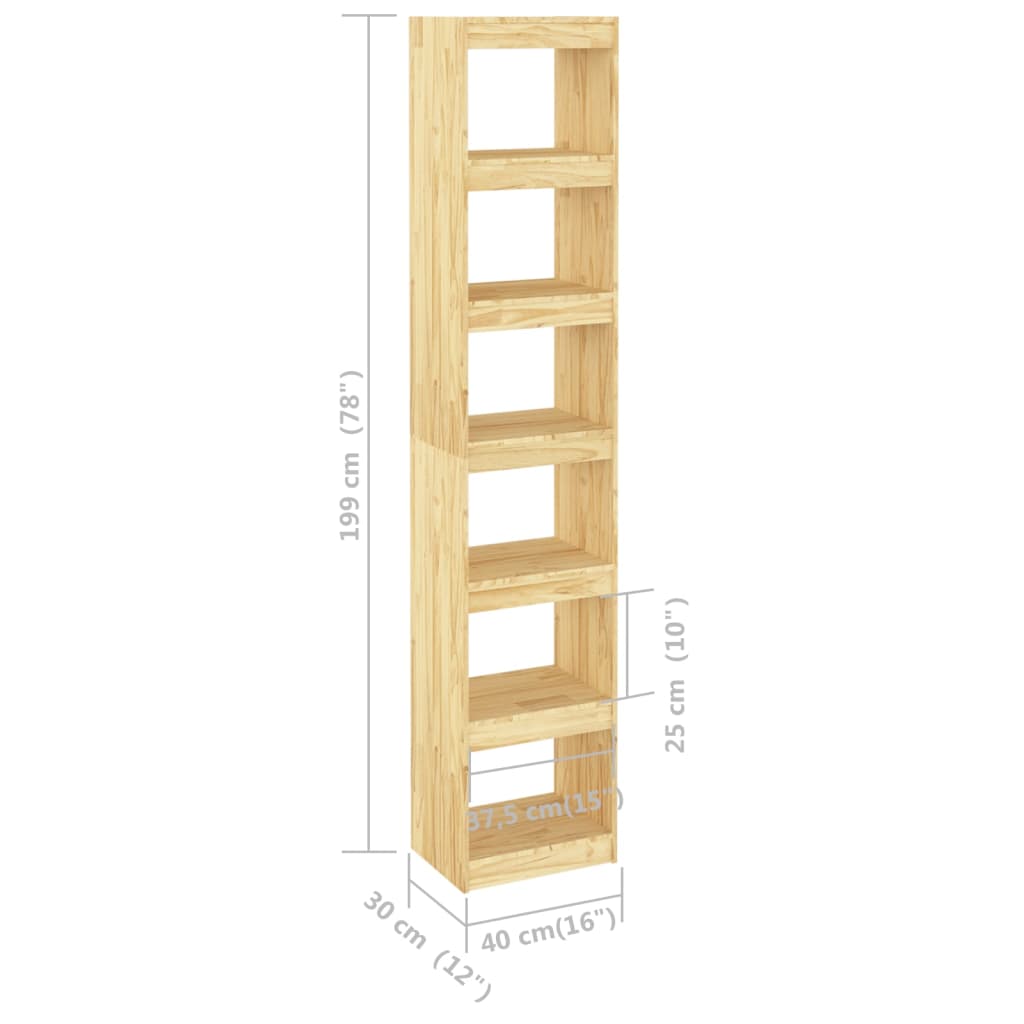8720286608531_g_en_hd_6 vidaXL Book Cabinet/Room Divider 40x30x199 cm Solid Pinewood - Image 9