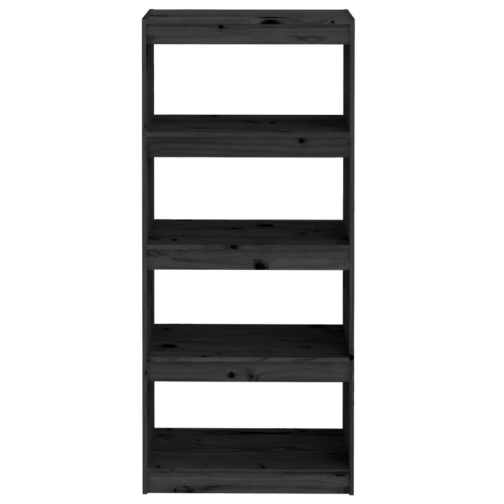 8720286608722_g_en_hd_3 vidaXL Book Cabinet/Room Divider Black 60x30x135.5 cm Solid Wood Pine - Image 6