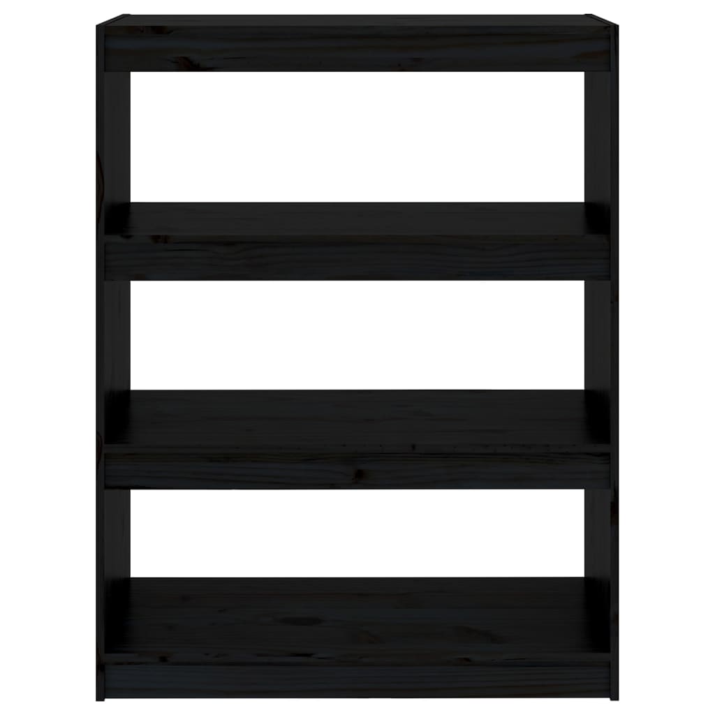 8720286608920_g_en_hd_3 vidaXL Book Cabinet/Room Divider Black 80x30x103.5 cm Solid Wood Pine - Image 6