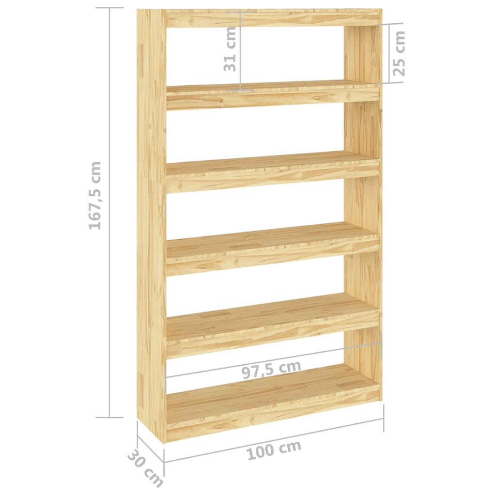 8720286609231_g_en_hd_6 vidaXL Book Cabinet/Room Divider 100x30x167.5 cm Solid Pinewood - Image 9