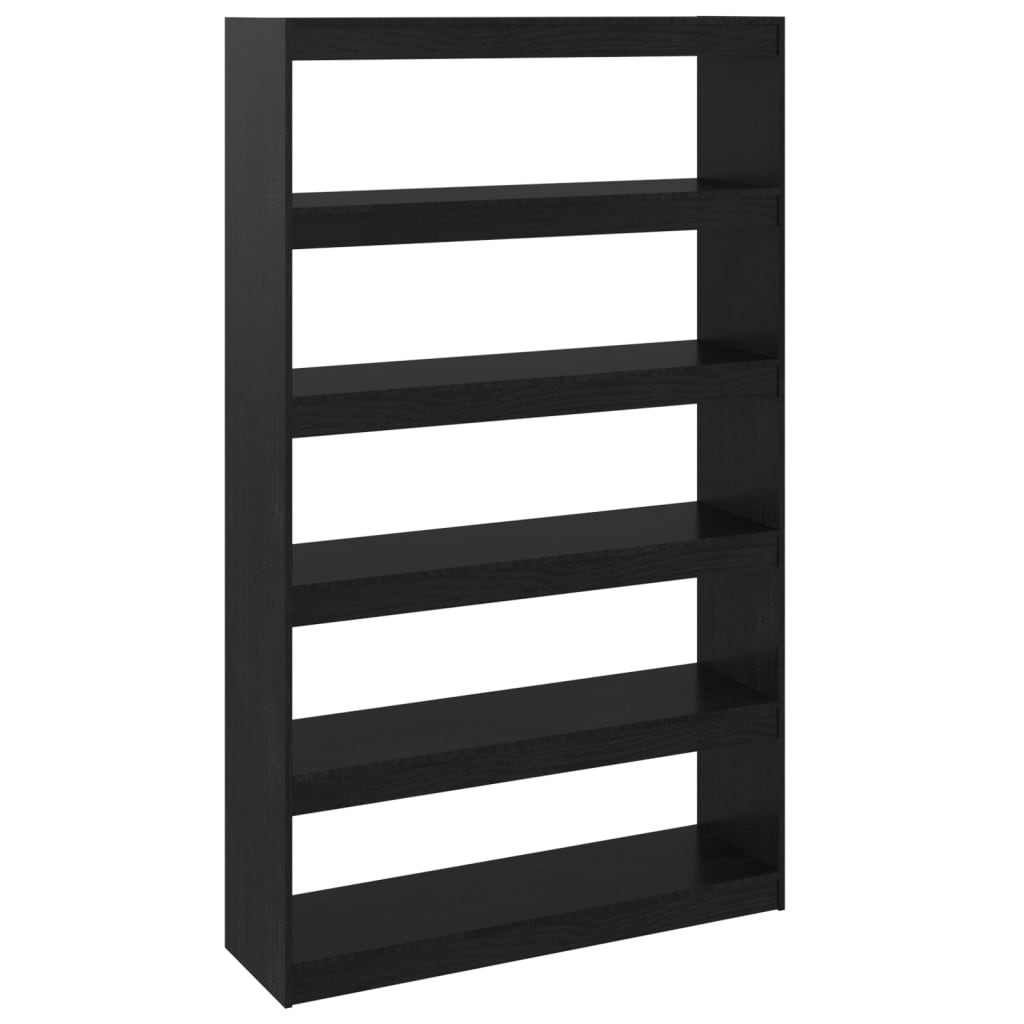 8720286609279_a_en_hd_1 vidaXL Book Cabinet/Room Divider Black 100x30x167.5 cm Solid Pinewood - Image 2
