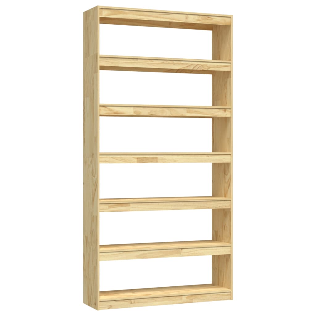 8720286609286_a_en_hd_1 vidaXL Book Cabinet/Room Divider 100x30x200 cm Solid Pinewood - Image 2
