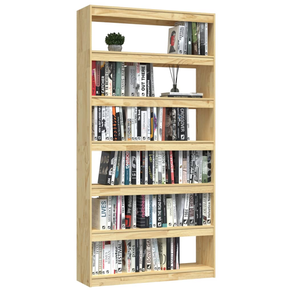 8720286609286_g_en_hd_2 vidaXL Book Cabinet/Room Divider 100x30x200 cm Solid Pinewood - Image 5