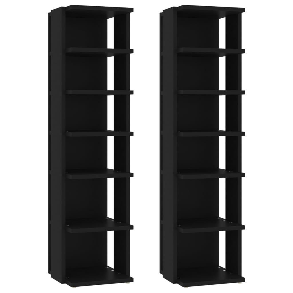 8720286610268_a_en_hd_1 vidaXL Shoe Cabinets 2 pcs Black 27.5x27x102 cm - Image 2