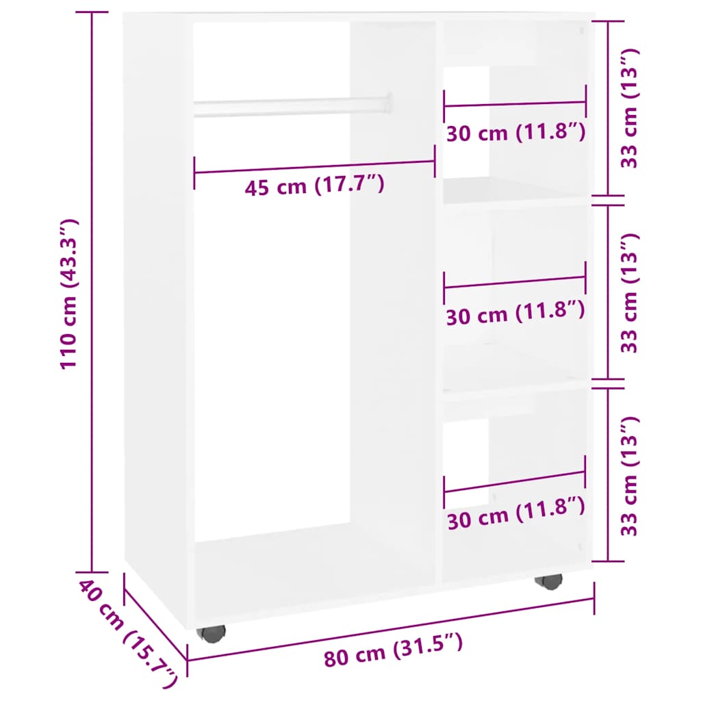 8720286610510_g_en_hd_5 vidaXL Wardrobe White 80x40x110 cm Engineered Wood - Image 8