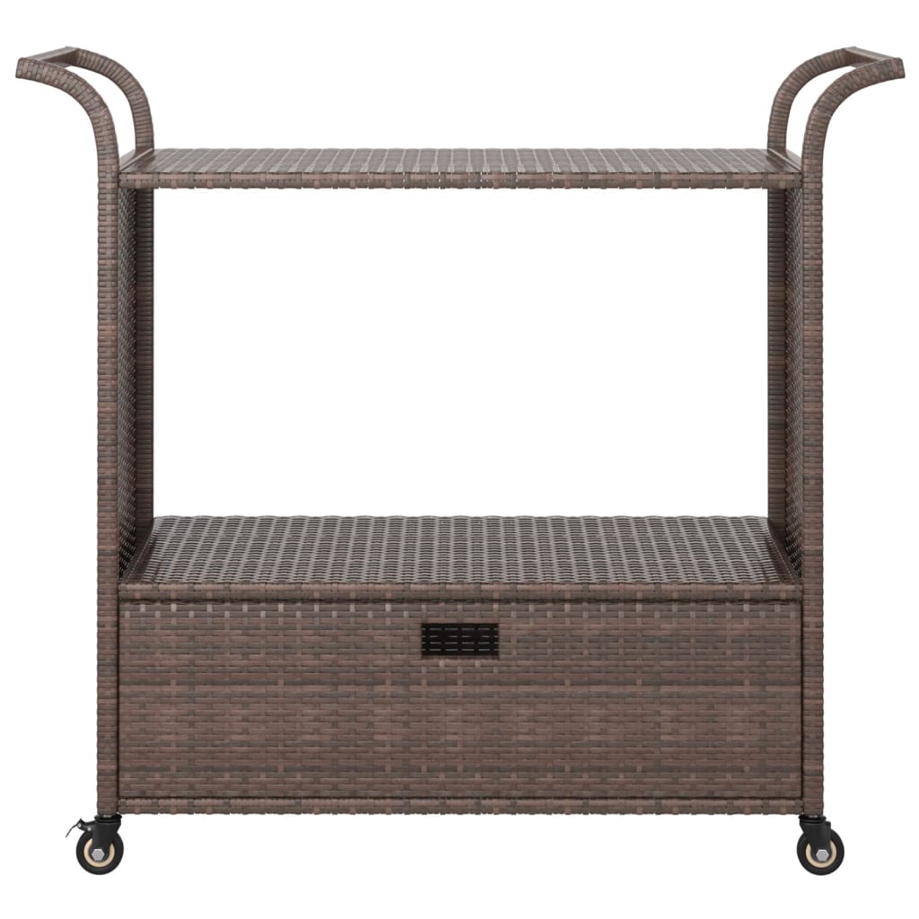 8720286638224_g_en_hd_1 vidaXL Bar Cart with Drawer Brown 100x45x97 cm Poly Rattan - Image 3