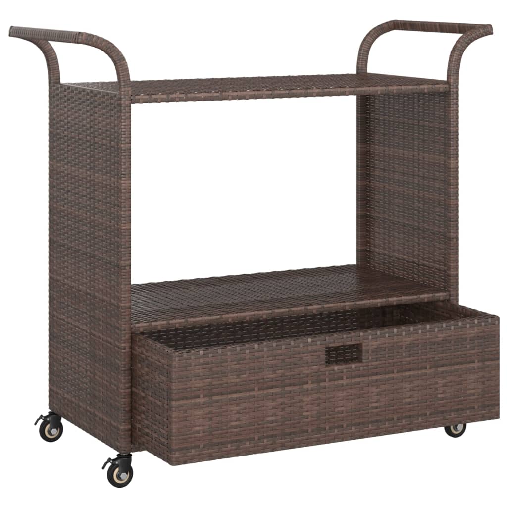 8720286638224_g_en_hd_2 vidaXL Bar Cart with Drawer Brown 100x45x97 cm Poly Rattan - Image 4