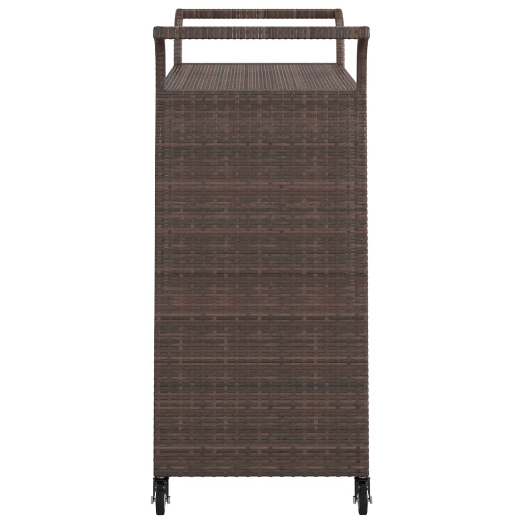 8720286638224_g_en_hd_3 vidaXL Bar Cart with Drawer Brown 100x45x97 cm Poly Rattan - Image 5