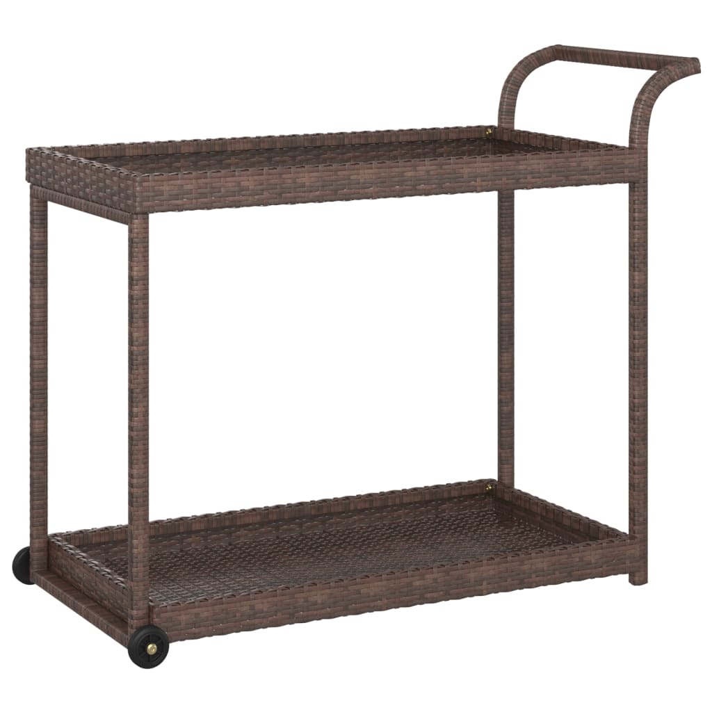 8720286638255_a_en_hd_1 vidaXL Bar Cart Brown 100x45x83 cm Poly Rattan - Image 2