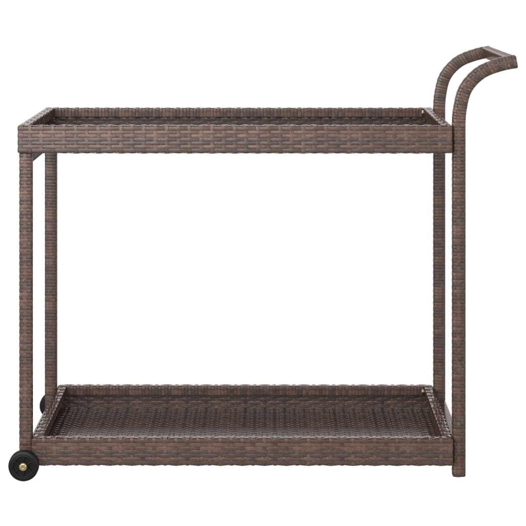 8720286638255_g_en_hd_1 vidaXL Bar Cart Brown 100x45x83 cm Poly Rattan - Image 3