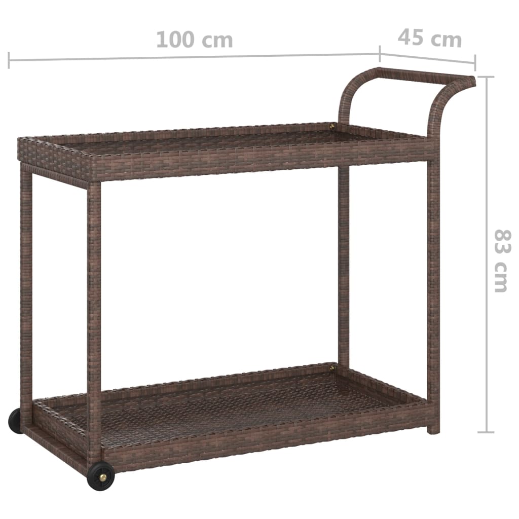8720286638255_g_en_hd_4 vidaXL Bar Cart Brown 100x45x83 cm Poly Rattan - Image 6