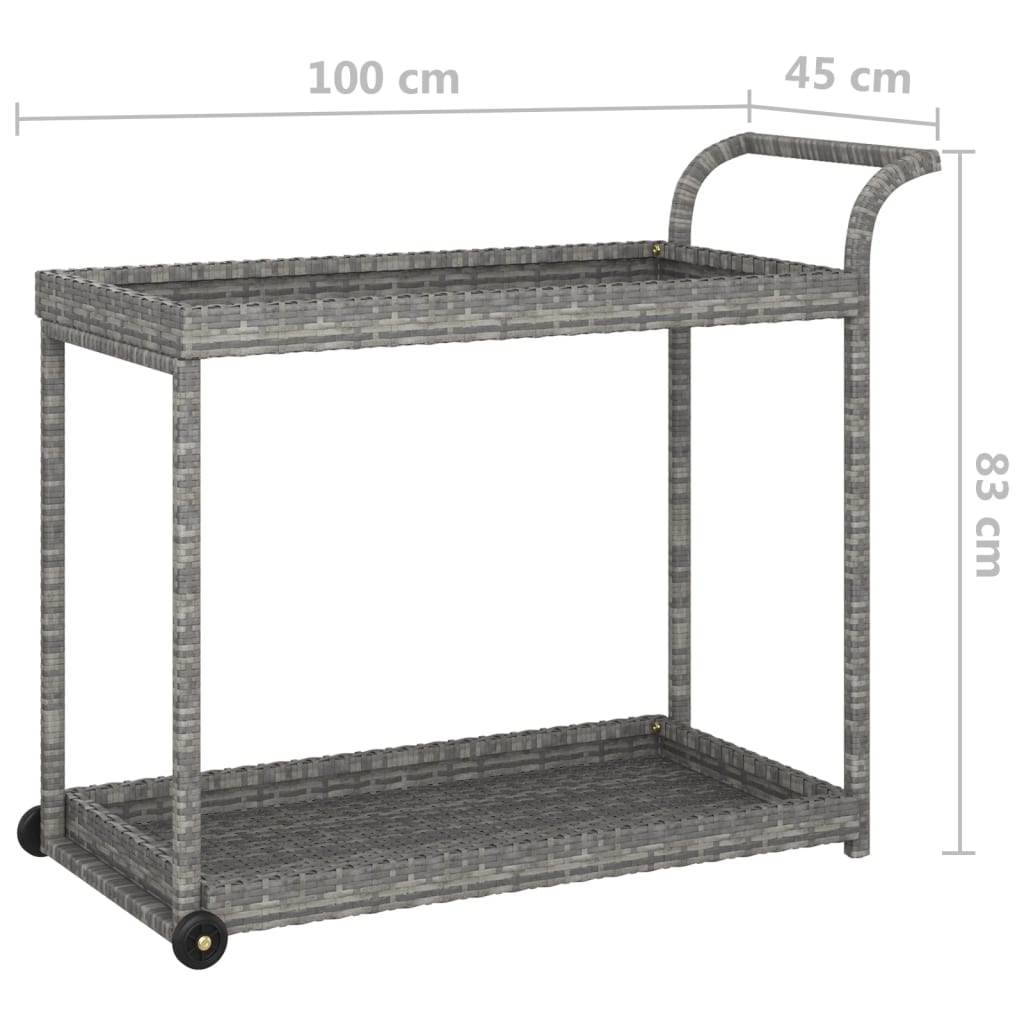 8720286638279_g_en_hd_4 vidaXL Bar Cart Grey 100x45x83 cm Poly Rattan - Image 6