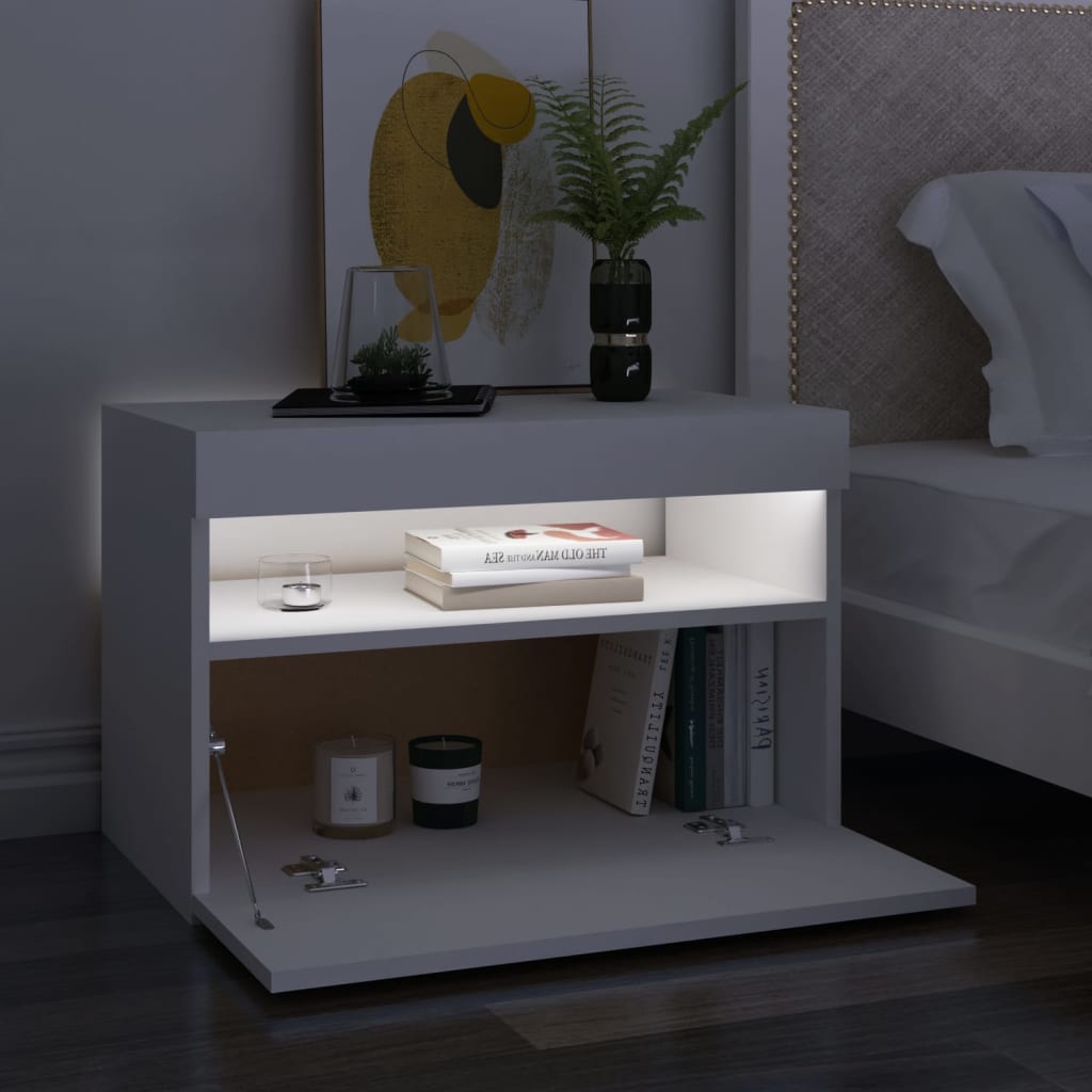 8720286640579_g_en_hd_2 vidaXL Bedside Cabinet & LED Lights 2 pcs White 60x35x40 cm Engineered Wood - Image 5
