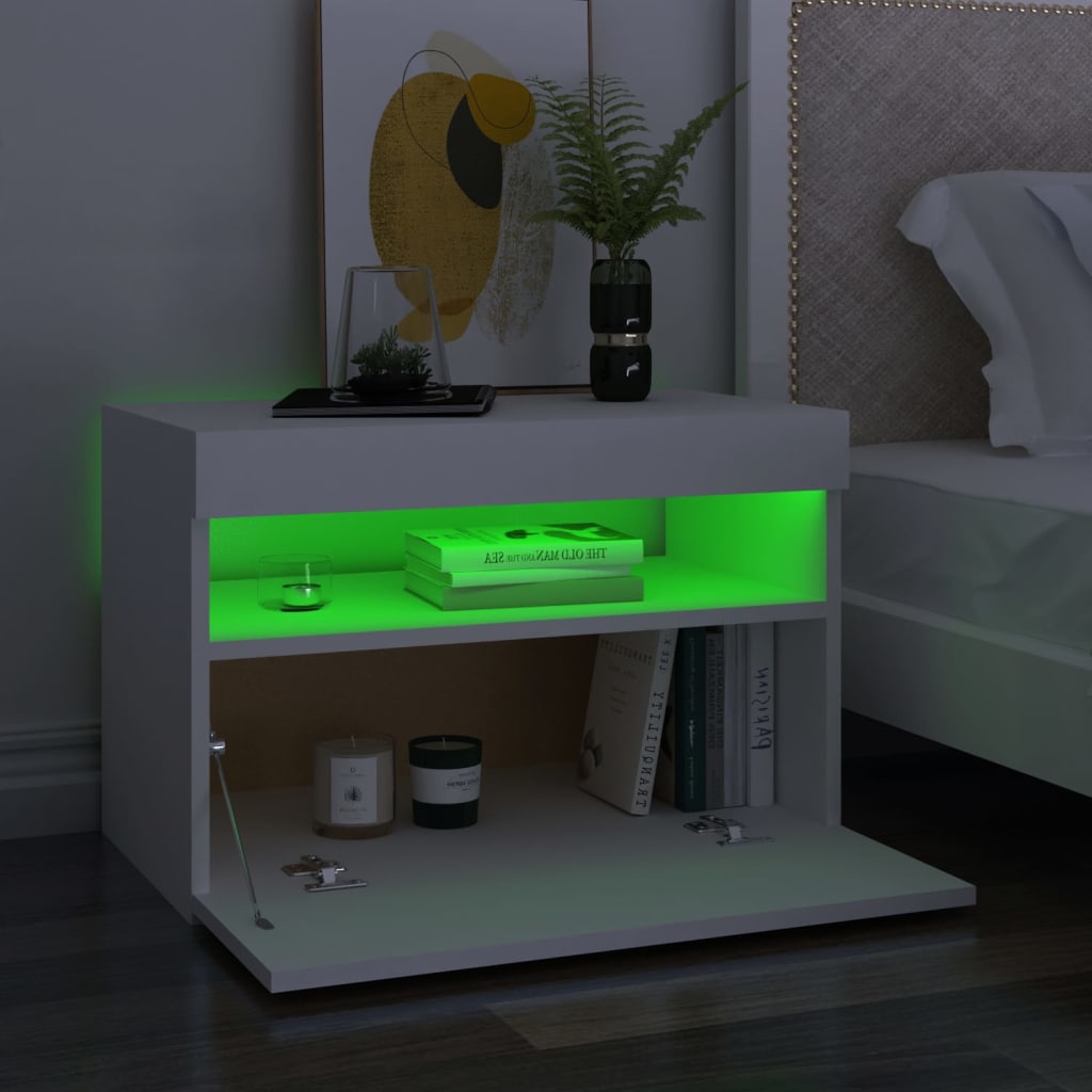 8720286640579_g_en_hd_3 vidaXL Bedside Cabinet & LED Lights 2 pcs White 60x35x40 cm Engineered Wood - Image 6