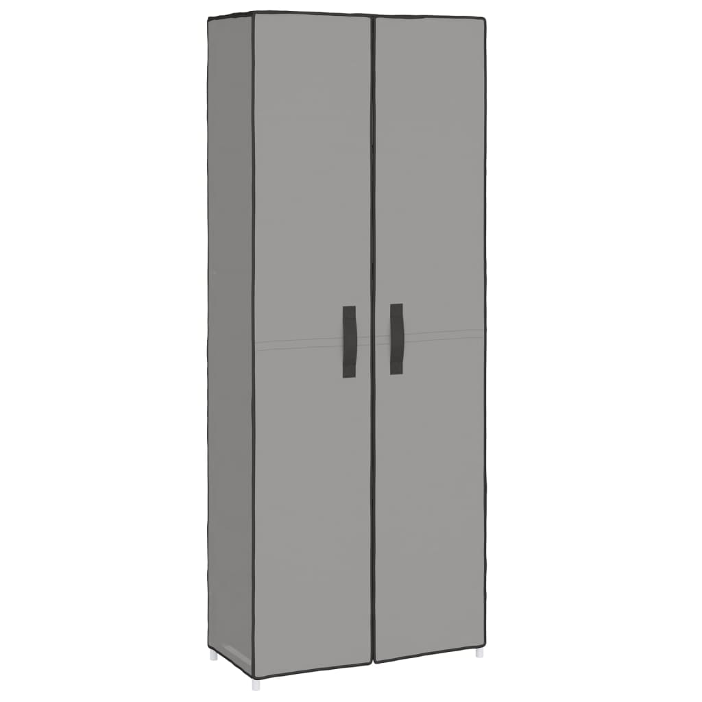 8720286640807_a_en_hd_1 vidaXL Shoe Cabinet Grey 60x30x166 cm Fabric - Image 2