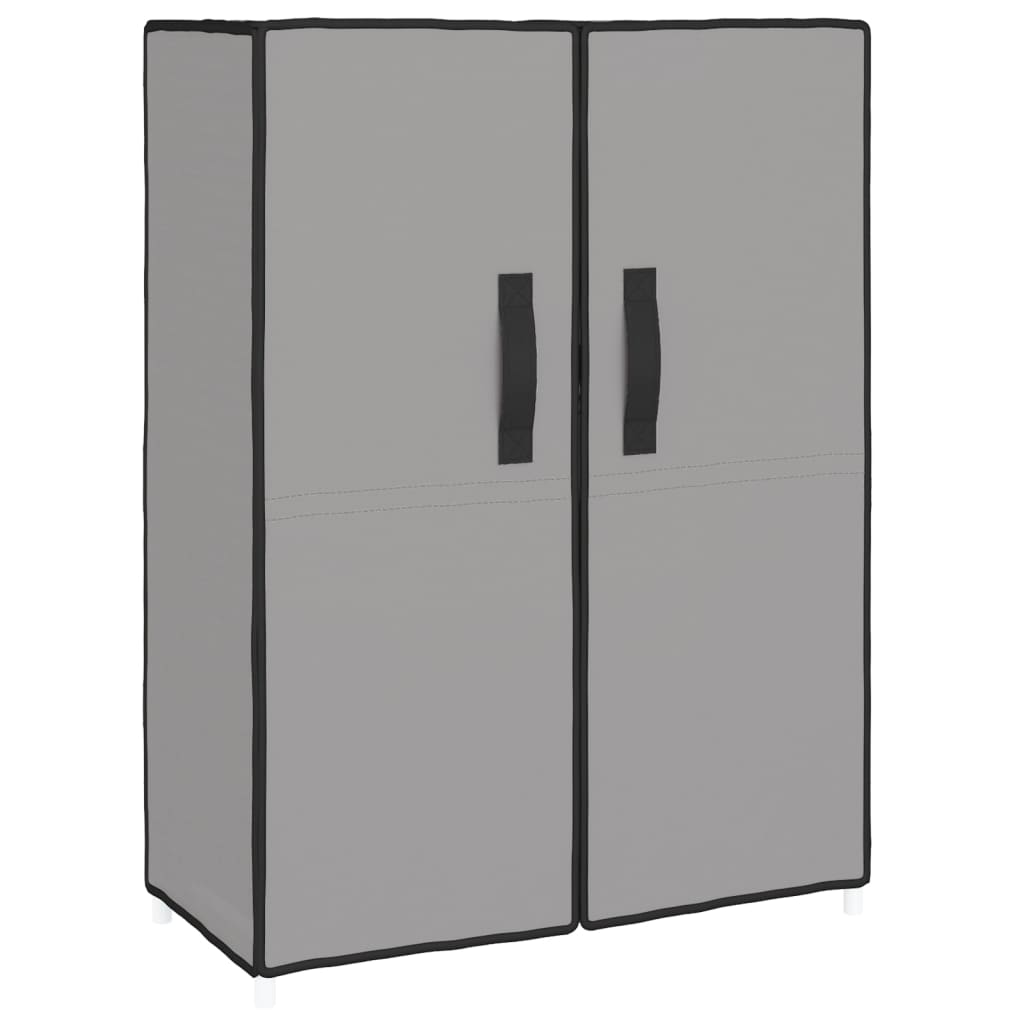 8720286640838_a_en_hd_1 vidaXL Shoe Cabinet Grey 60x28x90 cm Fabric - Image 2