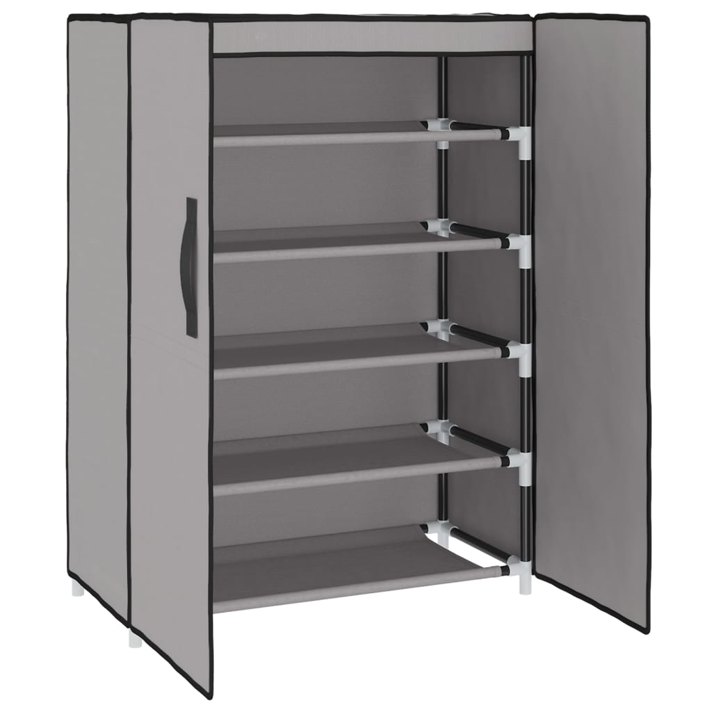 8720286640838_g_en_hd_3 vidaXL Shoe Cabinet Grey 60x28x90 cm Fabric - Image 5
