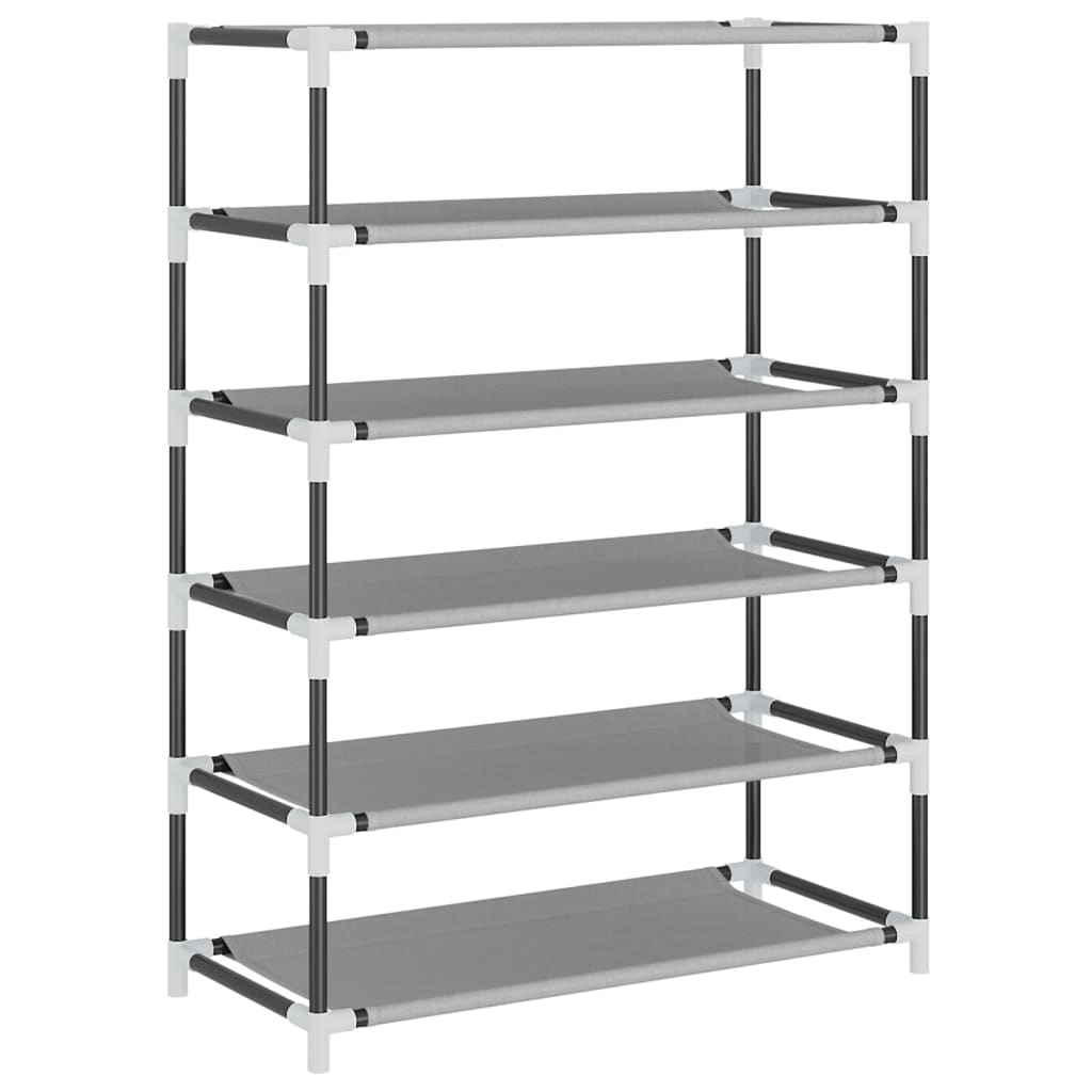 8720286640838_g_en_hd_4 vidaXL Shoe Cabinet Grey 60x28x90 cm Fabric - Image 6