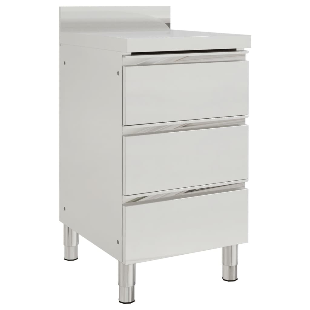 8720286641248_a_en_hd_1 vidaXL Commercial Kitchen Cabinet with 3 Drawers 50x60x96 cm - Image 1