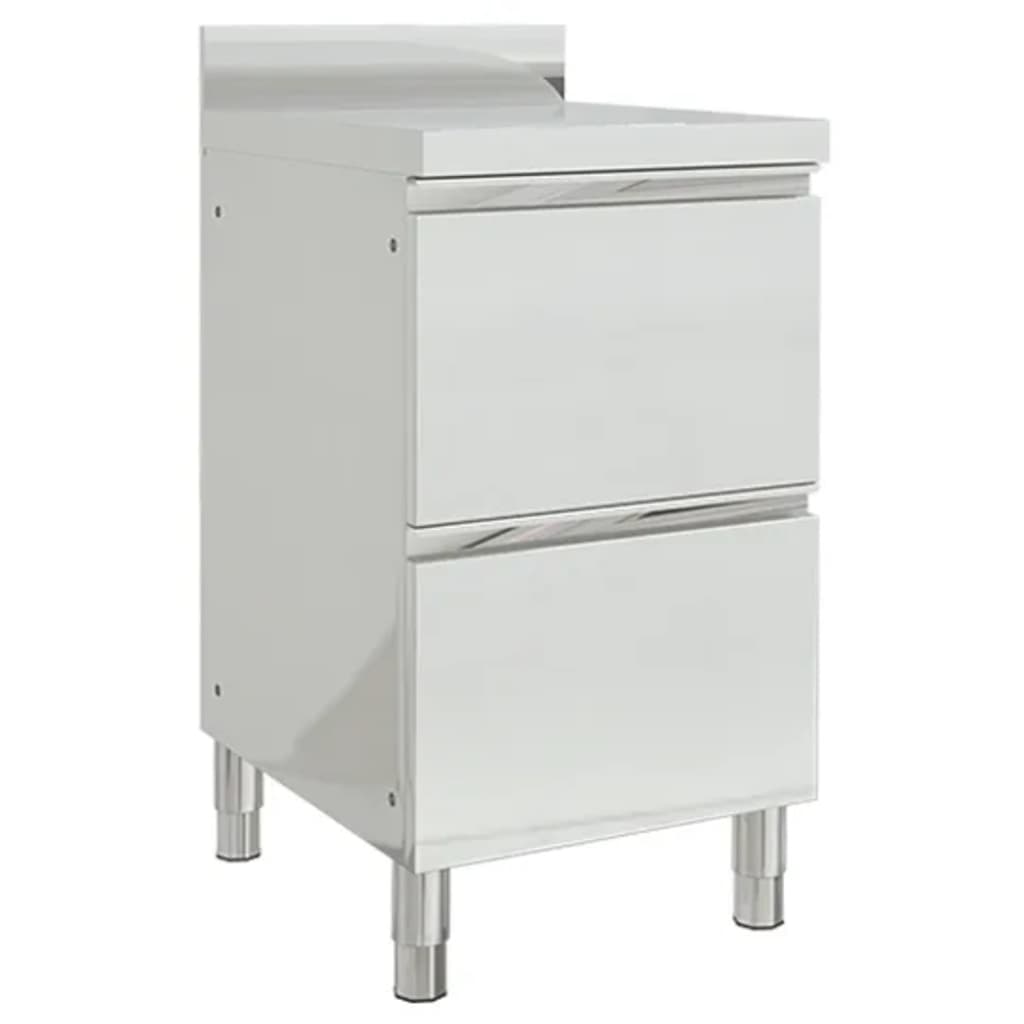 8720286642092_g_en_hd_1 vidaXL Commercial Kitchen Cabinets with 2 Drawers 2 pcs 50x60x96 cm - Image 2