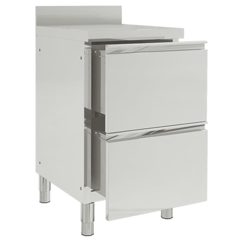 8720286642092_g_en_hd_2 vidaXL Commercial Kitchen Cabinets with 2 Drawers 2 pcs 50x60x96 cm - Image 3