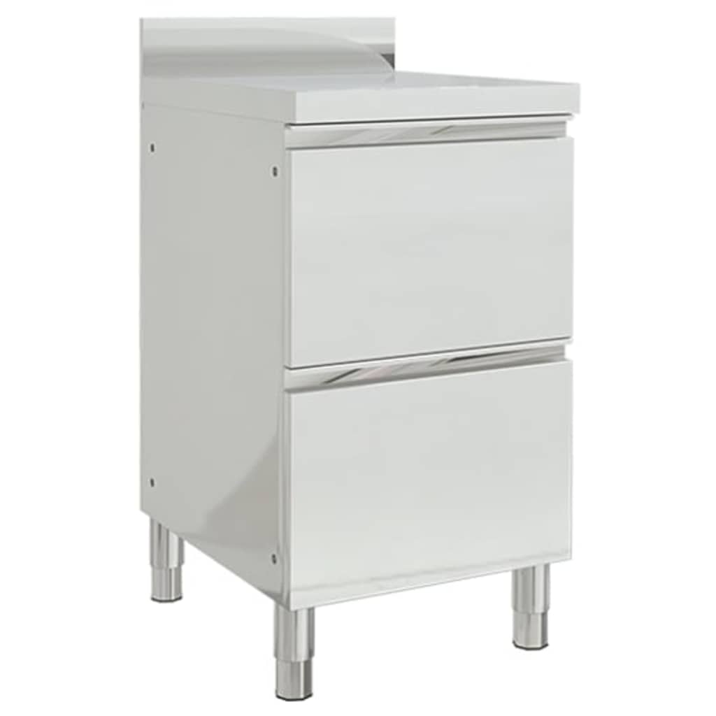 8720286642108_g_en_hd_1 vidaXL Commercial Kitchen Cabinets 2 pcs 50x60x96 cm Stainless Steel - Image 2