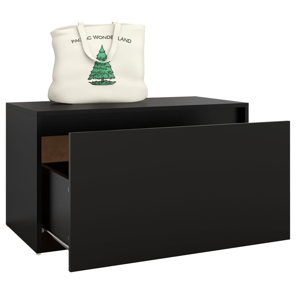 8720286642641_g_en_hd_2 vidaXL Hall Bench 80x40x45 cm Black Engineered Wood - Image 4
